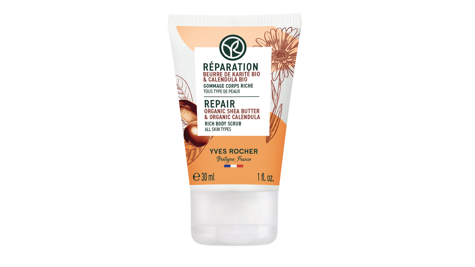 Мини ВОССТАНОВЛЕНИЕ - Насыщенный Гоммаж для Тела - Для всех типов кожи, 30 мл