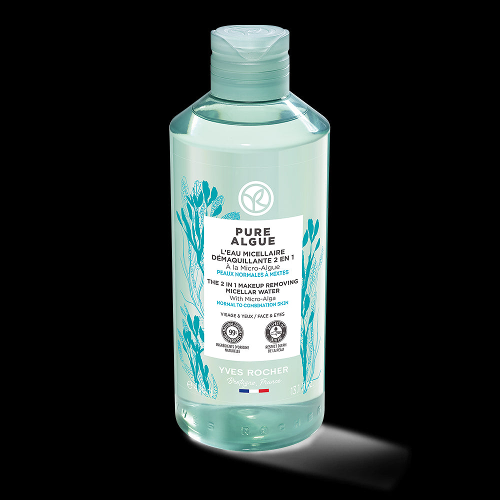 Мицеллярная Вода для Снятия Макияжа 2 в 1 с Микроводорослями, 400 мл