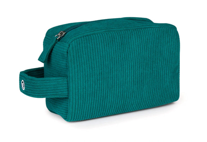 Косметичка из велюра с ручкой