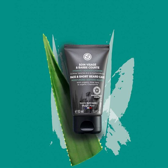 Крем-Гель для Лица и Короткой Бороды с Алоэ Вера БИО и Ромашкой БИО