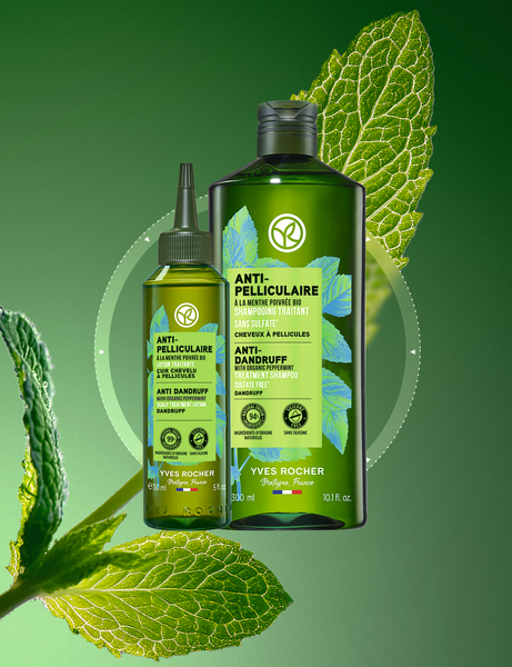 Шампунь ПРОТИВ ПЕРХОТИ с Перечной Мятой БИО - Без Сульфатов - Для волос, склонных к перхоти, 300мл.